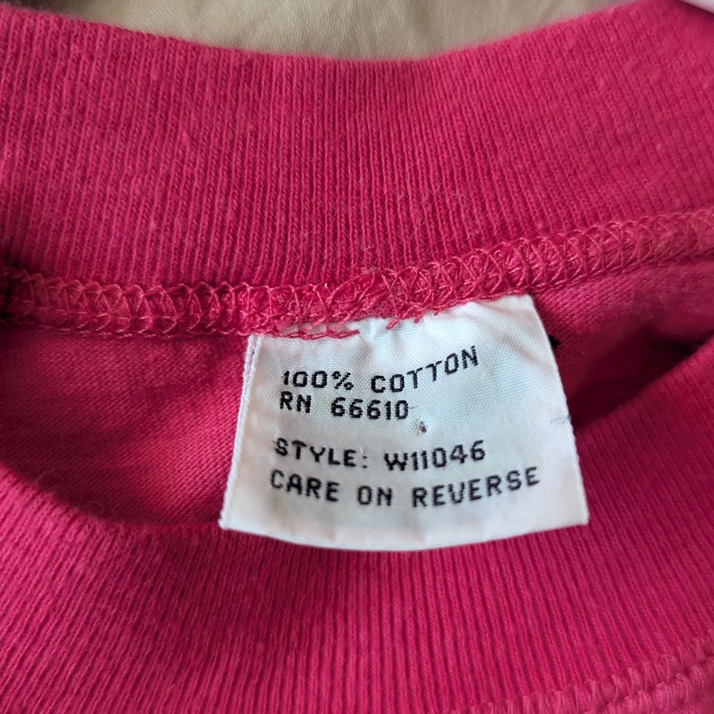 Vintage 90s Disney Goofy Misprint Shirt XL Neon Pink Single Stitch Rare - Picture 4 of 9